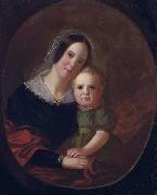 Mrs George Caleb Bingham (Sarah Elizabeth Hutchison) and son, Newton, George Caleb Bingham